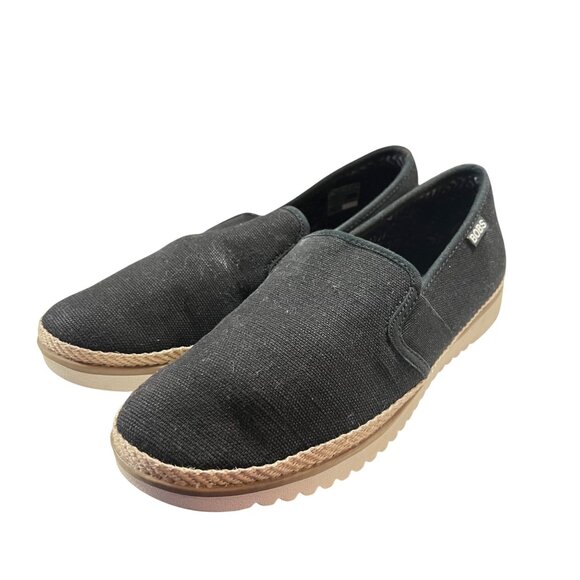 BOBS Womens Black Canvas Slip-On Shoes Memory Foam Insole Casual Size 10 - Picture 1 of 7